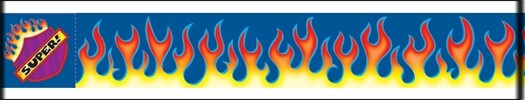 Hot Rod Flames Borders with Corners
