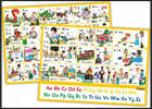 Jolly Phonics Letter Sound Wall Charts (In Print Letters)