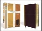 KJV, Amplified, Parallel Bible, Large Print, Leathersoft, Tan/Burgundy, Red Letter Edition: Two Bible Versions Together for Study and Comparison
