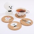 기다려 빵아 코르크 컵받침