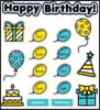 Aqua Oasis Birthday Graph Bulletin Board