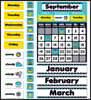 Aqua Oasis Calendar Bulletin Board