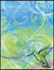 Journal: 8.5 X 11 Green Hummingbird Watercolor Dot Grid Notebook 202 Pages