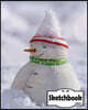 Sketchbook: Snow Man: 120 Pages of 8 X 10 Blank Paper for Drawing, Doodling or Sketching (Sketchbooks)
