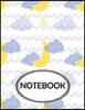 Notebook: Dot-Grid, Graph, Lined, Blank Paper: Sky Moon Pattern: Notebook Journal, Notebook Marble, Notebook Paper, Diary, 8.5 X