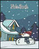 Notebook: Hand drawn winter design with house: Notebook Journal Diary, 120 Lined pages, 8" x 10"