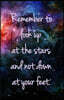 Journal: Remember to Look Up at the Stars and Not Down at Your Feet: Lined Journal, 120 Pages, 5.5 X 8.5, Stephen Hawking Inspi