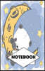 Notebook: Dot-Grid, Graph, Lined, Blank Paper: Panda on the Moon: Small Pocket Diary 110 Pages, 5.5 X 8.5