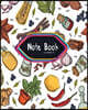 Notebook: Spices kitchen pattern: Notebook Journal Diary, 120 Lined pages, 8" x 10"