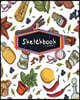Sketchbook: Spices Kitchen Pattern: 120 Pages of 8 X 10 Blank Paper for Drawing, Doodling or Sketching (Sketchbooks)