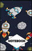 Notebook: Dot-Grid, Graph, Lined, Blank Paper: Planets moon: Small Pocket diary 110 pages, 5.5" x 8.5"