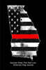 Georgia State Thin Red Line American Flag Journal: Us Flag Firefighter Heroes Gift Journal
