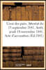 Cour Des Pairs. Attentat Du 13 Septembre 1841. Arrêt Du Jeudi 18 Novembre 1841. Acte d'Accusation