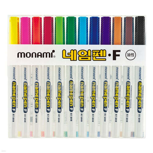 중간글씨용 네임펜12색ST (F)