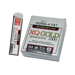 [알앤비]동아 홍당무 세라믹 XQ 골드1000 샤프심 한갑(12개) 0.5mm-B/HB/2B/H