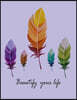 Beautify your life: Feathers On The Purple Cover Notebook Journal Diary, This notebook journal with 110 pages (8.5 x 11) inches, bulletdot