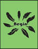 Begin: Feathers on the Green Cover Notebook Journal Diary, This Notebook Journal with 110 Pages (8.5 X 11) Inches, Bulletdot