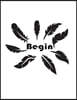Begin: Feathers on the White Cover Notebook Journal Diary, This Notebook Journal with 110 Pages (8.5 X 11) Inches, Graph 72pa