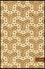Notes: 6x9 Unruled Blank Notebook - Round Dot Line Triangle Cross Frame - Retro Brown Worn Out Vintage Seamless Pattern Cover