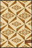 Notes: 6x9 Unruled Blank Notebook - Check Triangle Cross Botanic Nature Flower - Retro Brown Worn Out Vintage Seamless Patter