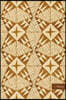 Notes: 6x9 Unruled Blank Notebook - Hand Drawn Triangle Star Cross Geometry Line - Retro Brown Worn Out Vintage Seamless Patt