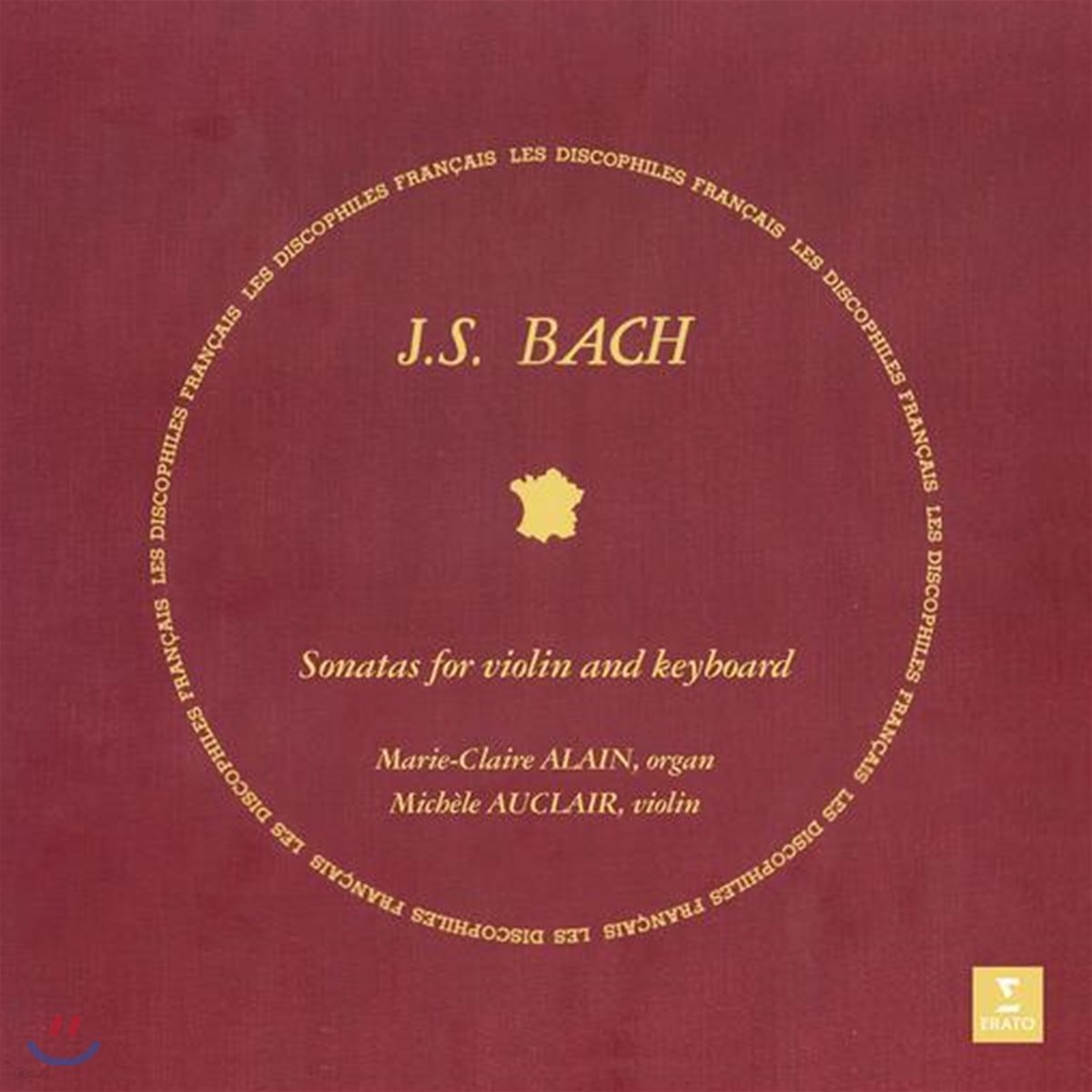 Michele Auclair / Marie-Claire Alain 바흐: 바이올린 소나타 [오르간 반주] (Bach: Sonatas for Violin and Keyboard Nos. 1-6) [2LP]