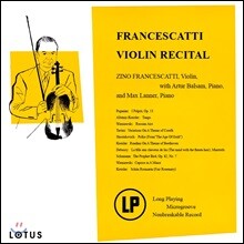 Zino Francescatti 지노 프란체스카티 바이올린 리사이틀 (Violin Recital)