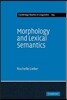 Morphology and Lexical Semantics