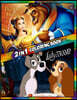 Beaty and the Beast and Lady and the Tramp 2 in 1 Coloring Book