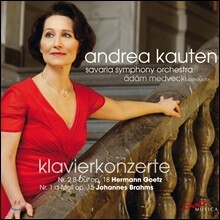 Andrea Kauten 브람스: 피아노 협주곡 1번 / 괴츠: 피아노 협주곡 2번 (Kauten: Piano Concertos) 안드레아 카우텐 [2CD]