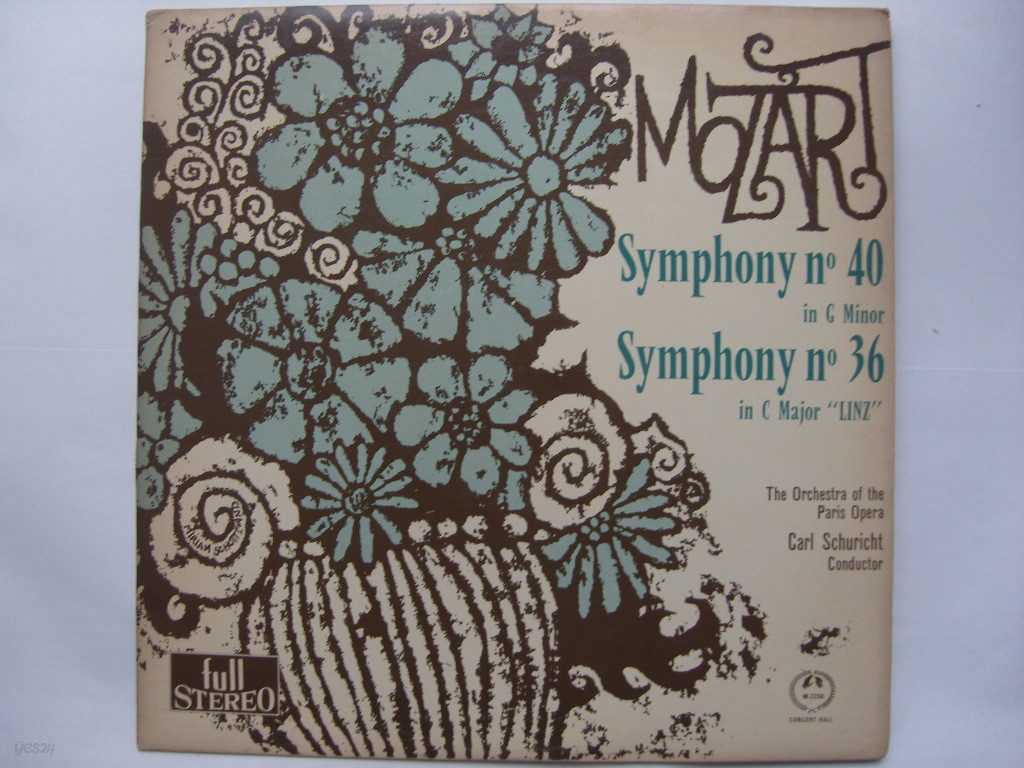 LP(수입) 모짜르트: 교향곡 40번, 36번 린쯔 - 칼 슈리히트 / 파리 오페라 오케스트라