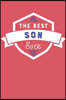 The Best Son Ever: Blank Lined Journal with Red and Cobalt Blue Cover