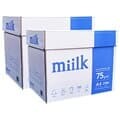밀크 A4 복사용지 A4용지 75g 2500매 2박스