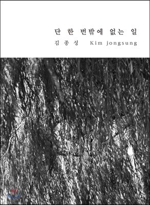 단 한 번밖에 없는 일 김종성 시집