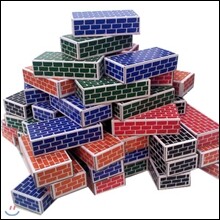 무지개 종이벽돌 블럭 (50PCS)