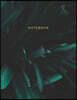 Notebook: Beautiful Jungle Leave Look Black with Gold Lettering 150 College-Ruled Lined Pages 8.5 X 11