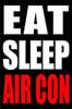Eat Sleep Air Con Gift Notebook for a Heating and Ventilating Engineer, Medium Ruled Journal