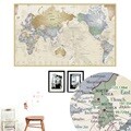 (디자인소품) 세계지도 엔틱영문 포인트벽지/시트지