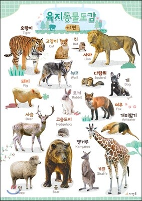 시멘토 학습벽보 학습앱 육지동물도감 1