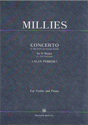 MILLIES CONCERTO 밀레스 바이올린 협주곡