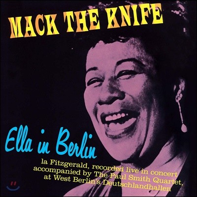 Ella Fitzgerald (엘라 피츠제랄드) - Ella In Berlin Mack The Knife [블루 컬러 LP]
