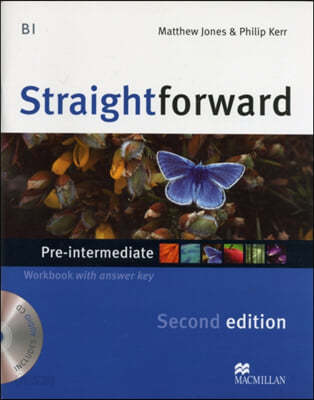 Straightforward 2nd Edition Pre-Intermediate Level Workbook with key &amp; CD Pack