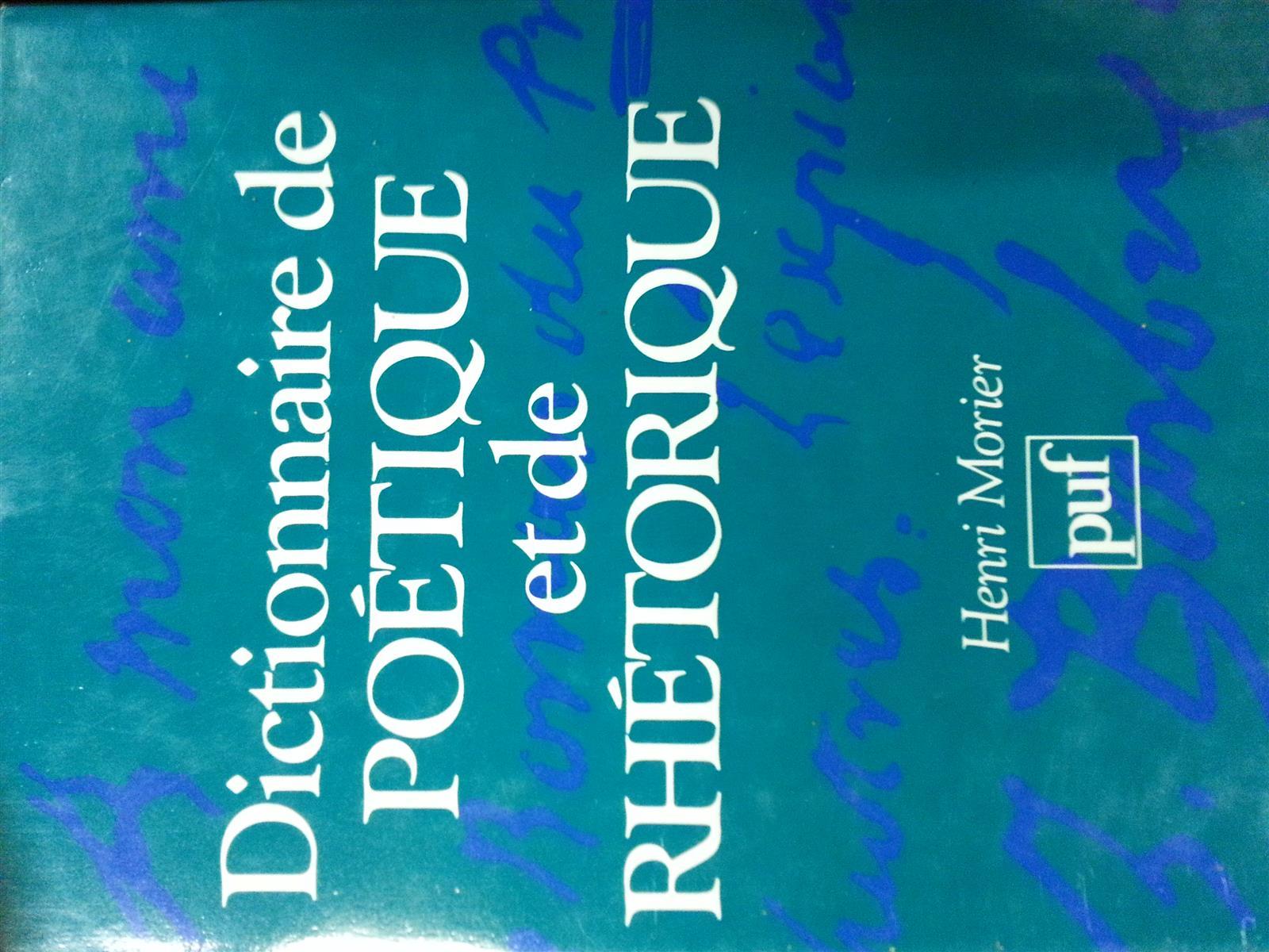 DICTIONNAIRE DE POETIQUE ET DE RHETORIQUE