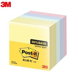 3M 노트 알뜰팩 654-5A 포스트잇