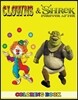 Clowns and Shrek Forever After Coloring Book: 2 in 1 Coloring Book for Kids and Adults, Activity Book, Great Starter Book for Children with Fun, Easy,