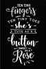Ten Tiny Fingers Ten Tiny Toes She's Cute as a Button Sweet as a Rose: Novelty Notebook for People That Love Funny Journals
