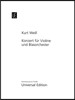 Concerto for Violin and Wind Orchestra, Op. 12: Violin and Piano Reduction Critical Edition