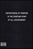 Definiteness of Purpose Is the Starting Point of All Achievement.: Lined Notebook - Inspirational Motivational Positive Quotes - Black Letter Board, S