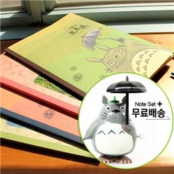 [단독할인+무료배송][이웃집 토토로] 토토로 유선노트 4종 SET + 점핑토토로