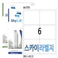 A4 전지 6칸 라벨지 99x93 100매 주소 전산